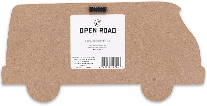 Open Road Brands Seagulls On A Bus Retro Wood Wall Decor - Beachy Wall Art for Bathroom, Living Room, or Sunroom