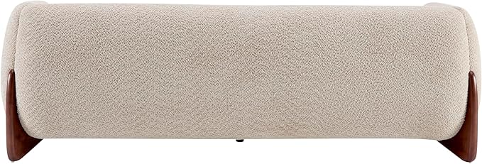 Christopher Knight Home Almab 82 Inches Sofa Couch, Cozy Boucle Upholstered 3-Seater Sofa, Wood Frame Couch, Comfy Couches for Living Room and Office, Modern Sofa, Lounge Seating, Almond