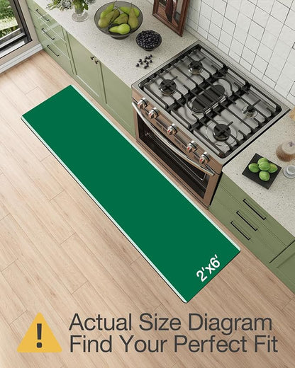LUMI 2x6 Washable Kitchen Rug for Floor, Non Slip Runner Rugs with Rubber Backing, Low Pile Comfort Area Carpet for Standing, Living Room, Entryway, Laundry, Hallways