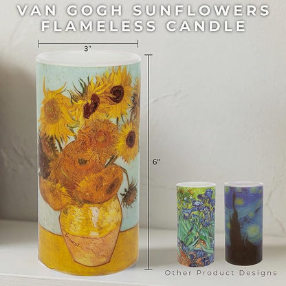 Lavish Home Sunflower 6-inch LED Candles, Set of 2 with Remote