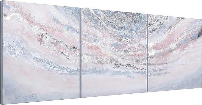 Empire Art Direct Abstract Wall Art Textured Hand Painted Canvas by Martin Edwards, Triptych, 32" x 32" each, Heavens 1