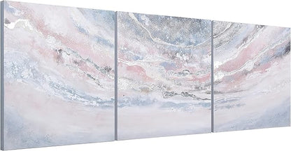 Empire Art Direct Abstract Wall Art Textured Hand Painted Canvas by Martin Edwards, Triptych, 32" x 32" each, Heavens 1