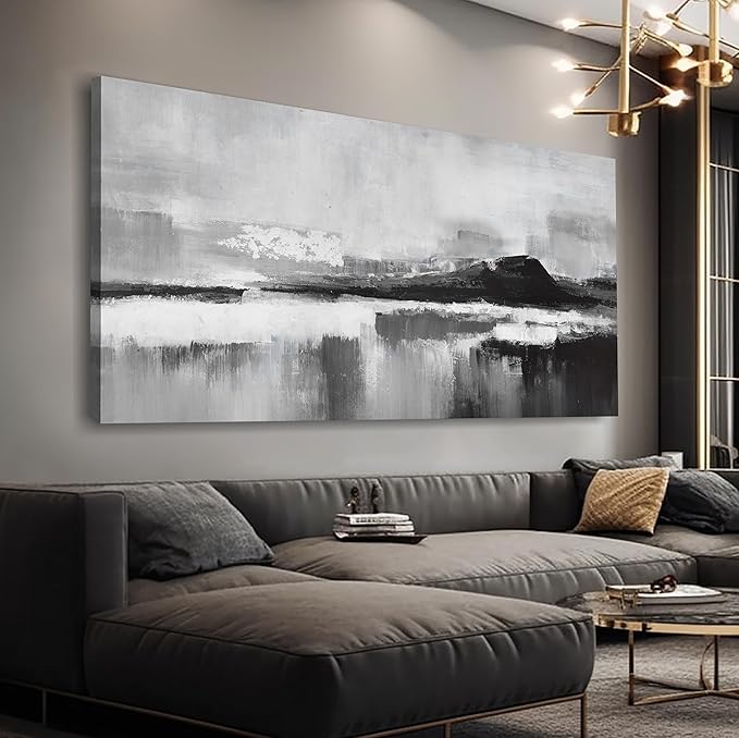 Abstract Wall Art Decor Large Home Decor Wall Art Prints Black and White Wall Decor Modern paintings Decorations for Living Room Bedroom Kitchen Office 30"×60"
