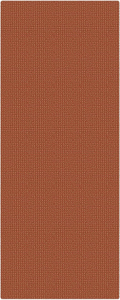 KOZYFLY Woven 2x5 Entry Runner Rug, Washable Runners for Entryway, Non Slip Hallway Rug, Small Throw Carpet Runner for Kitchen, Bedside, Hall, Bathroom, Burnt Orange/Tan
