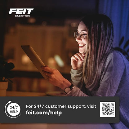 Feit Electric 4" Smart WiFi Recessed Downlight with J-Box, Color Changing RGBW + Tunable White, Compatible with Alexa, Google Assistant & Siri, Dimmable LED Ceiling Light,LEDR4XT/RGBW/CA/AG