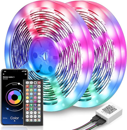 Nexillumi LED Lights for Bedroom 131ft Music Sync Color Changing Led Strip Lights (APP+Remote Control), RGB LED Strip for Room Decor Aesthetic Home Decor Gaming Room