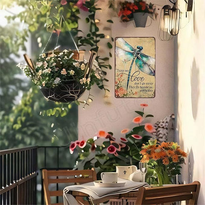 Dragonfly Metal Sign Dragonfly Gifts for Women - Those we Love Don’t go Away They Fly Beside us Every Day, Funny Dragonfly Wall Decor 8x12 inches