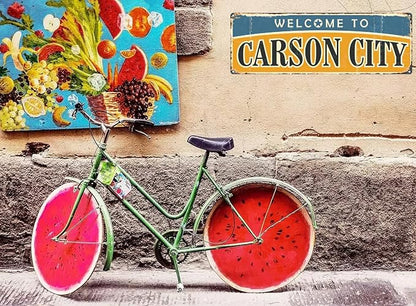 Welcome to US City Metal Wall Decor CARSON CITY Metal Tin Sign Decorative Plaque Farmhouse Country Home Decor 4" X 16"