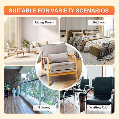 MALOL Accent Chair Set of 2 with Solid Wood Frame, Mid-Century Relaxing Armchair Lumbar Pillow& Soft Cushion, Reading Leisure Chair for Living Room, Bedroom, Waiting Room-Grey