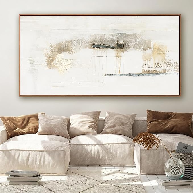 Modern Abstract Wall Canvas Decor - Maximalist Multicolor Minimalist Graffiti Artwork - Framed - 29"58" for Living Room, Bedroom, Kitchen, Office