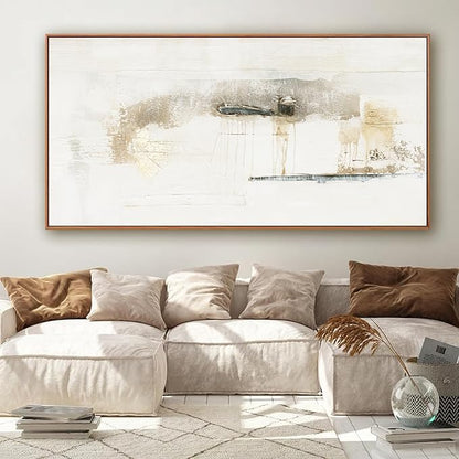 Modern Abstract Wall Canvas Decor - Maximalist Multicolor Minimalist Graffiti Artwork - Framed - 29"58" for Living Room, Bedroom, Kitchen, Office