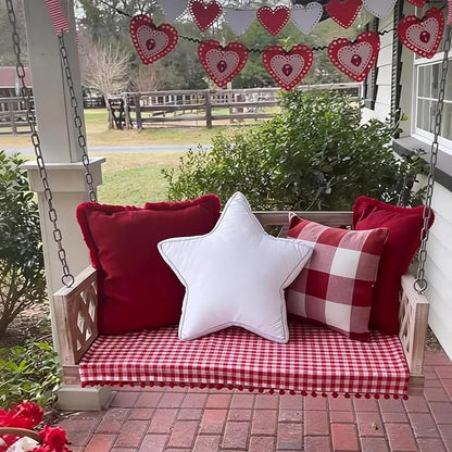 Star Pillow - 22 Inches White Pillows Decorative Throw Pillow Large Accent Cushion for Couch Bed Living Room White