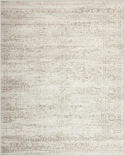 Srugn Double Layers 8x10 Area Rugs for Living Room- Upgraded Removable(Upper Layer+Lower Layer) Washable Area Rugs for Bedroom,Dining Room- Large Vintage Carpets with Cushioned Pad for Home Office