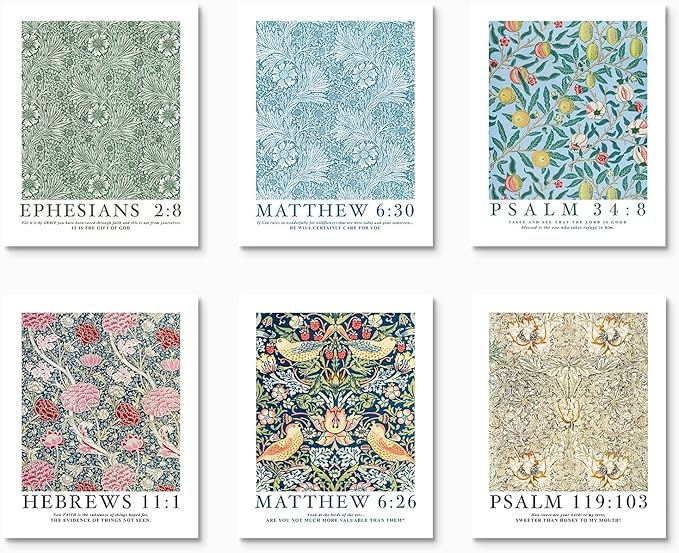 Habseligkeit Vintage Wall Art Prints, Retro Wall Decors for Room Aesthtic, Abstract Posters for Bedroom Decor Aesthetic Unframed, 8X10in, Set of 6