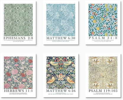 Habseligkeit Vintage Wall Art Prints, Retro Wall Decors for Room Aesthtic, Abstract Posters for Bedroom Decor Aesthetic Unframed, 8X10in, Set of 6