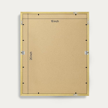 eletecpro 16x20 Picture Frames Set of 5, Gallery Wall Frames Display 11x14 Photo with Mat or 16x20 without Mat, Picture Frame Collage Wall Decor for Wall Mounting, Gold