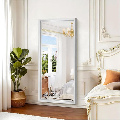 60"x28" Brushed Silver Bathroom Mirror, Large Rectangular Mirror for Wall, 0.6" Thickened Deep Frame Mirrors for Bathroom Sink, Shatterproof Tempered Glass, Antirust, Horizontally or Vertically