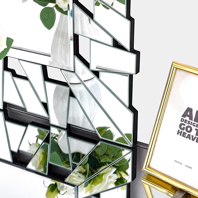 32"x47" Large Wall Mirror for Decor, Modern Irregular Mirror with Glass Frame, Vertical or Horizontal Deocr Mirror for Living Room, Entrance, Dining Room, Bedroom