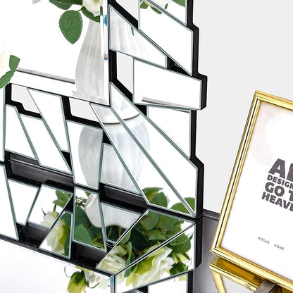32"x47" Large Wall Mirror for Decor, Modern Irregular Mirror with Glass Frame, Vertical or Horizontal Deocr Mirror for Living Room, Entrance, Dining Room, Bedroom
