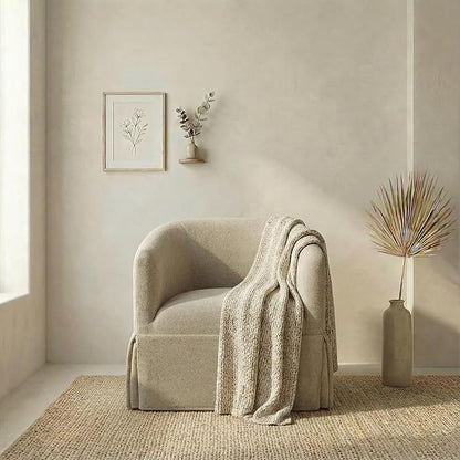 Swivel Accent Chair Set of 2, 360 Degree Performance Fabric Armchair Modern Barrel Chairs Armchair for Living Room Bedroom Home and Office,Taupe