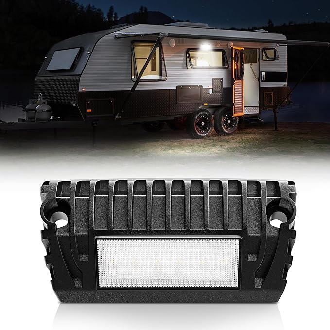 MICTUNING RV Exterior Porch Utility Light 12V Awning Lights | Replacement Lighting for RVs Trailers Campers