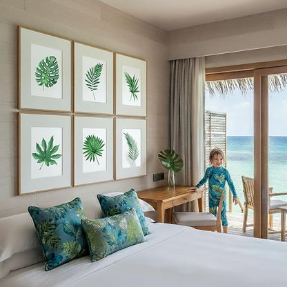 DREAM BIG PRINTABLES Tropical Leaves Art Prints (Set of 6) - Unframed 11x14