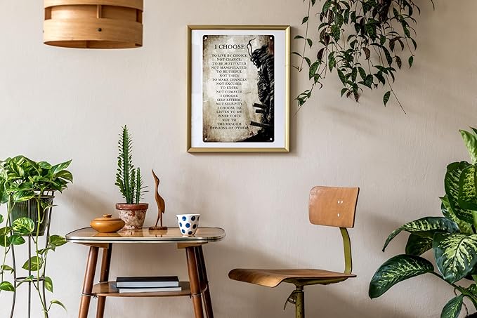 Metal Tin Sign I Choose To Live By Choice Vintage Inspirational Posters Quotes Wall Art Modern Painting Decoration Samurai Artwork 8x12 In