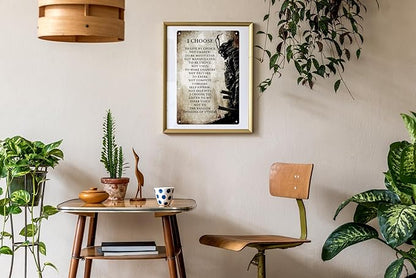 Metal Tin Sign I Choose To Live By Choice Vintage Inspirational Posters Quotes Wall Art Modern Painting Decoration Samurai Artwork 8x12 In
