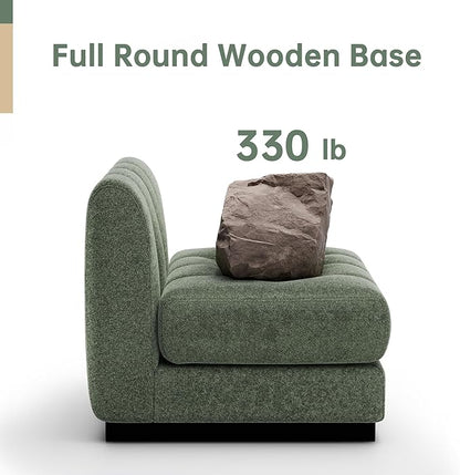 Morden Fort 125'' U-Shaped Modular Sectional Sofa, Deep Seat Chenille Couch for Living Room, Large U Shape Sectional Sofa for Living Room Apartment, High Density Foam, Green