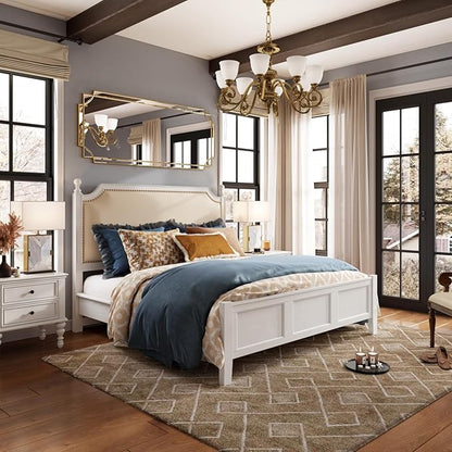 Kelly Miller 70"x30" Large Gold Beveled Full Length Mirror, Traditional Farmhouse Rectangular Wall Mirror for Bedroom, Living Room, Hallway, Entryway
