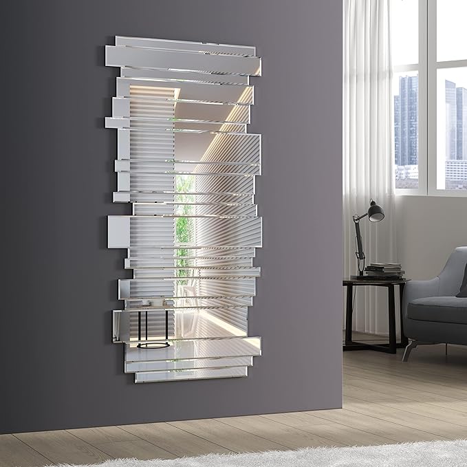 Decorative Mirrors for Wall Decor Large Mirrors for Wall Decor Living Room Silver Mirrors 24×47 inch (Silver)