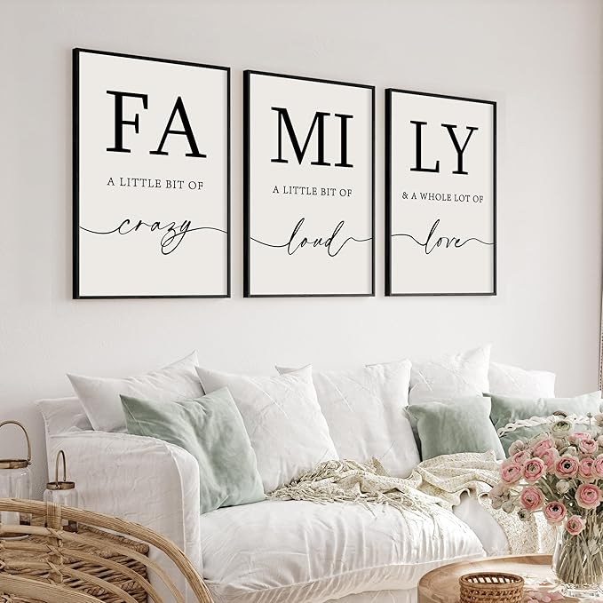 Heiple Family Wall Decor 11"x14" Framed Wooden Wall Sign for Home Decor Farmhouse Vintage Rustic Living Room Minimalist Family Wall Art (Black, 11”x14”)
