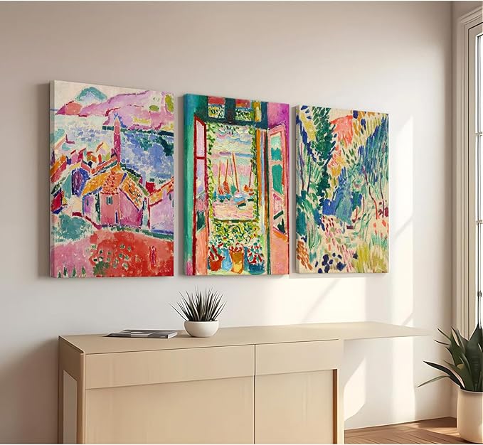 Henri Matisse Wall Art Prints Aesthetic Canvas Matisse Wall Decor Painting Colorful Matisse Wall Art Poster Boho Abstract Matisse Picture Artwork for Bedroom Living Room 16x24x3 Inch Ready to Hang