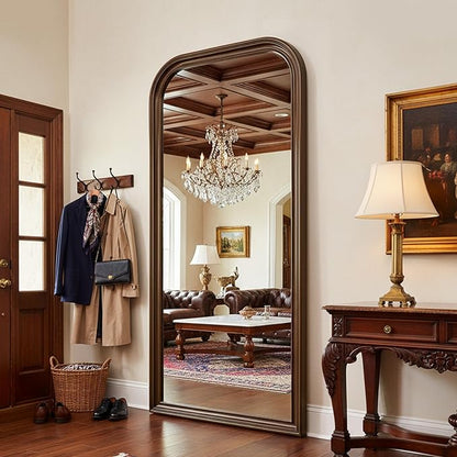 Antok 71"x32" Oversized Full Length Mirror, Extra Large Floor Mirror Freestanding or Wall-Mounted Mirror for Bedroom, Living Room, Cloakroom, Bronze