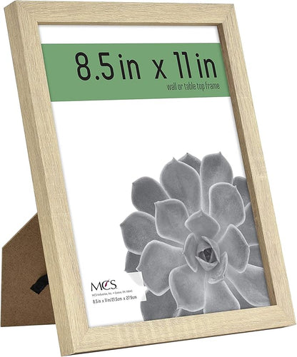 MCS Gallery Essential Certificate Document Frame Set, Gallery Wall Frames Fit 8.5 x 11 Diplomas, Documents & Certificates, Natural Woodgrain, 2-Pack