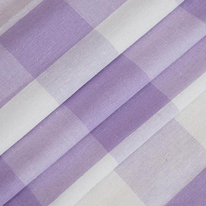 3 Pieces Tier Curtains and Valance Set Buffalo Check Kitchen Tiers Plaid Gingham Grommet Top Classic Short Small Cafe Curtains Country Farmhouse Cafe Bathroom 54"x18"/32"x24" Lilac & White