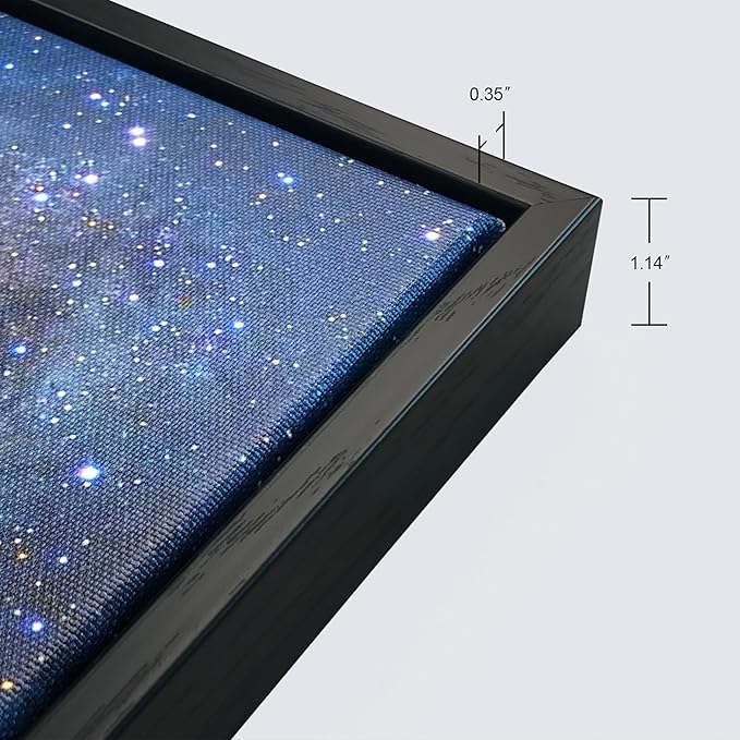 Wieco Art Large Framed Wall Art 4 Panels Contemporary Star Sky Pictures Astronomy Modern Canvas Prints Space Pictures Universal Magic Power for Home Office Bedroom Decorations