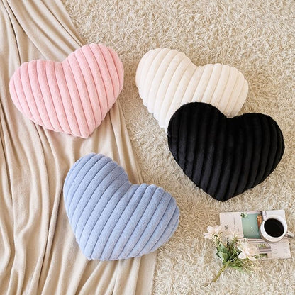 Heart Pillow, Heart Shaped Pillow with Soft Plush for Couch Bed, Decorative Throw Pillows for Bedroom Livingroom, Cozy Heart Pillows Home Decor Pillow Cushion (Grey Blue, Large 19.6" x 15.7")