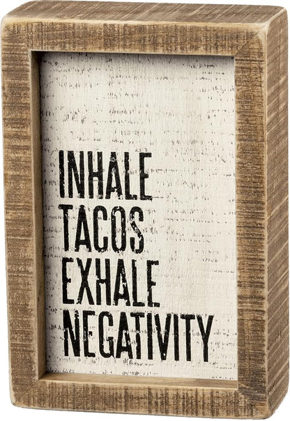 Primitives by Kathy Rustic Farmhouse Decor - Inspirational Wall Art, Wooden Table/Shelf Decor, Boho Kitchen Accessories 5”x7”