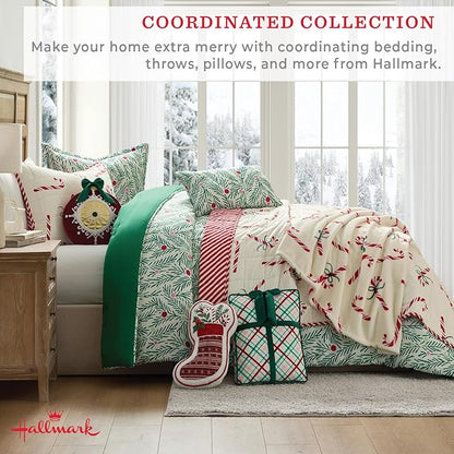 Hallmark - Decorative Throw Pillow for Couch or Bed, Holiday Home Décor, 12" x 13", (Ornament, Red)