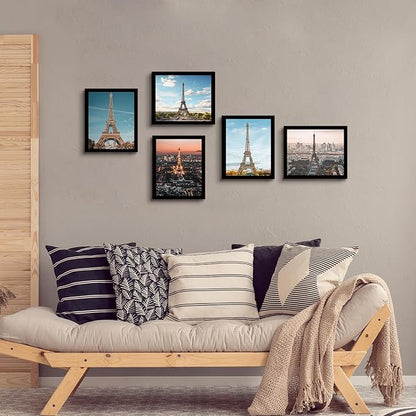SESEAT 8x10 Picture Frame Set of 10, Display Pictures 5x7 with Mat or 8x10 Prints without Mat, Wall Mounting or Tabletop,Black