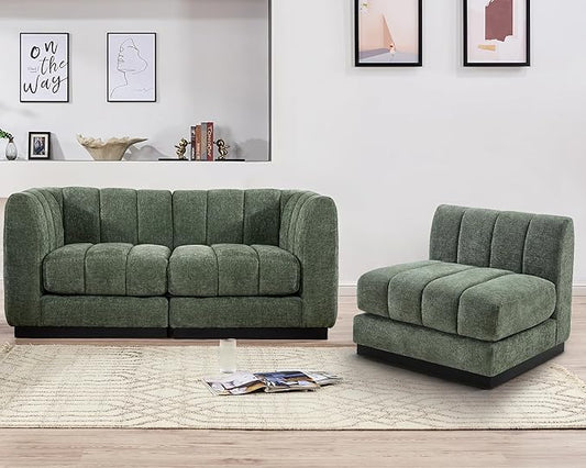 Morden Fort Oversized Sofa Couch Extra Deep Couch Modular Convertible Sectional Sofa Set Comfy Modern Sofas Couches for Living Room Apartment Bedroom Chenille