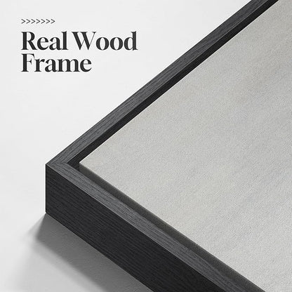 Large Framed Neutral Abstract Wall Art, Modern Vertical Canvas Prints Paintings Artwork for Walls, Grey Brown Minimalist Landscape Pictures Wall Decor for Hallway Living Room Dining Room, 30x60 In