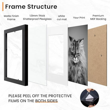 Venusmiles 15 Pack Picture Frames Collage Wall Decor, Gallery Frame Set for Wall Mounting or Tabletop Display, Multi Sizes Including 3pcs 8x10, 6pcs 5x7, 6pcs 4x6, Black+Silver+Gold