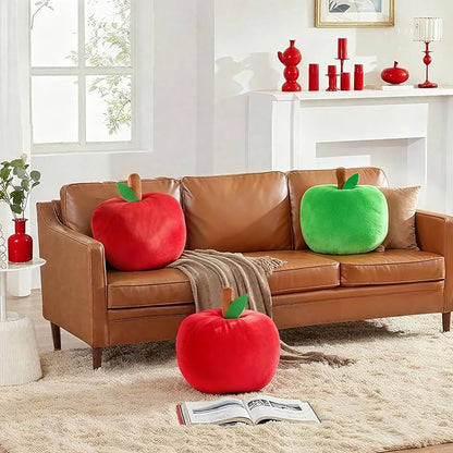 LANPU Cute Apple Shaped Plush Pillow – Soft Fruit Cushion for Couch, Sofa, or Bed, Adorable Decorative Throw Pillow for Room, Living Room & Home Decor (11 Inch, Red)