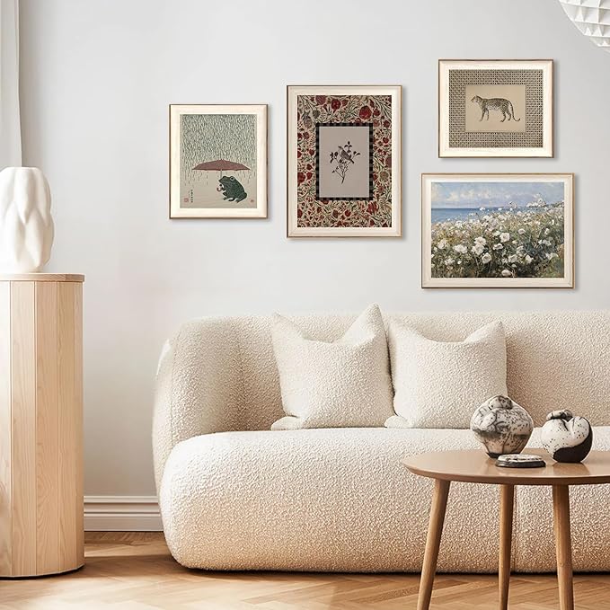 ASTRDECOR Vintage Leopard Framed Wall Art, Cheetah Safari Canvas Print, Wildlife Animal Artwork for Living Room, Bedroom, Neutral Farmhouse Decor 10"x12"