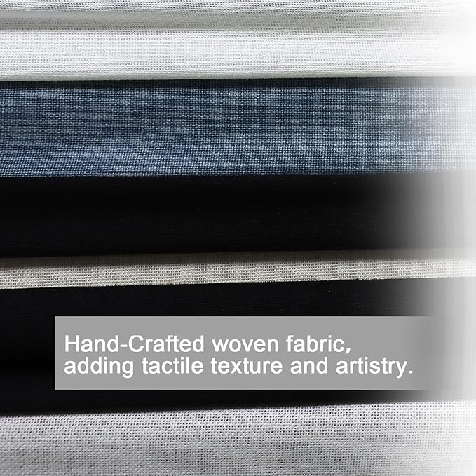 Textured Abstract Fabric Wall Art 3D Canvas Black and White Decor - Dimensional Minimalist Drape Modern Contemporary Living Room Bedroom Office Decor, Framed Set of 2-24"x36" Each - Ready to Hang