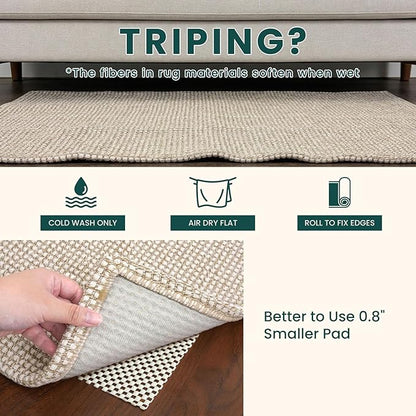 KOZYFLY Runners for Hallways 3x8 ft Washable Kitchen Runner Non Slip Rubber Backed Hall Runners Cotton Entryway Runner Rugs for Indoor Backdoor Bedroom Kitchen, Ivory/Camel/Brown