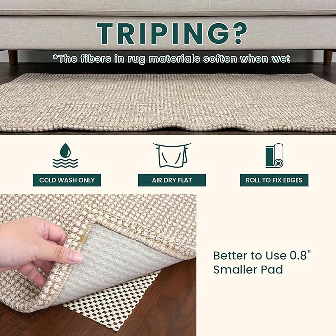KOZYFLY 3x14 Runners Rugs for Hallway, Long Washable Runner Rug, Non Slip Rubber Backed Kitchen Runner, Flatweave Entryway Rug, Floor Carpet for Entry, Aisle, Hall, Ivory/Camel/Brown
