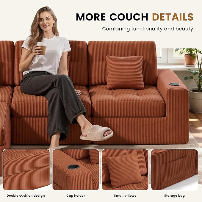 80" Boneless Loveseat Sofa in a Box,No Assembly Required Comfy Deep Seat Cloud Couch,Modern Small Couches for Living Room, Bedroom,Apartment,Caramel 1 PCS
